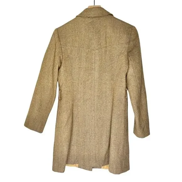 Shin Choi Herringbone Tan Spring Coat size 8 - Picture 3 of 7